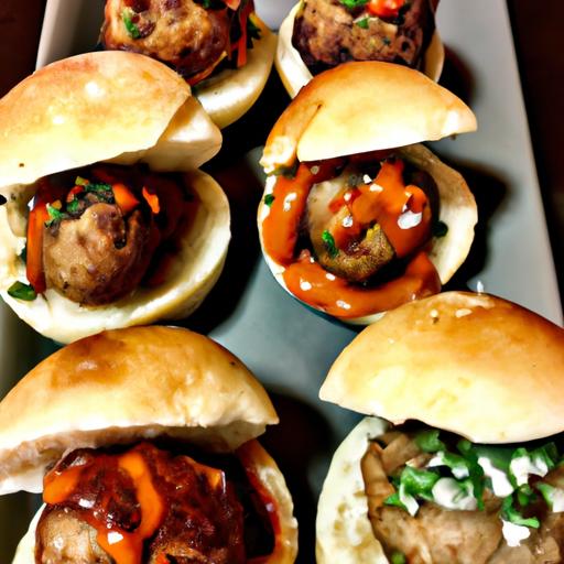 Delicious meatball sliders served on mini buns