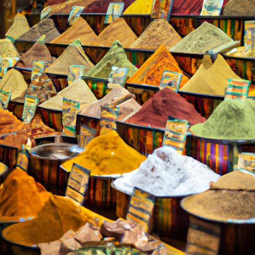 Colorful spices from around the world