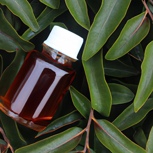 Tea tree oil is derived from the leaves of the Melaleuca alternifolia tree.