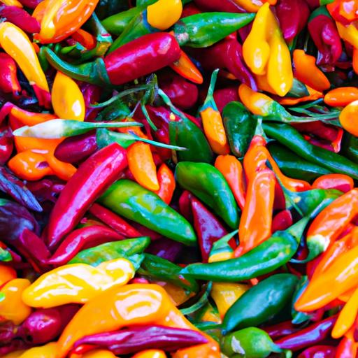 Vibrant chili peppers